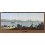 Italian watercolour artist of the 19th century View of the Lago Maggiore in northern Italy,