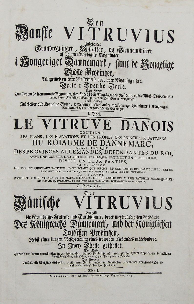 "Den Danske Vitruvius" or "The Danish Vitruvius" Two parts in two volumes with total 363 pages, 8 - Image 2 of 10