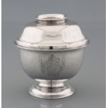 George II. covered bowl Sterlingsilver, bowl and cover fully hallmarked with British standard