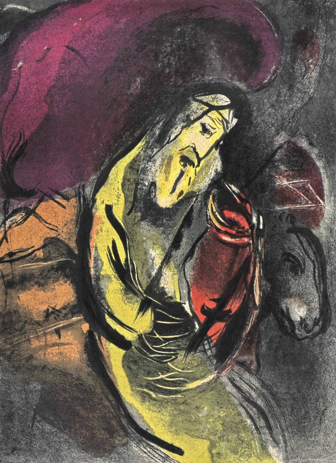 Chagall, Marc                         (Ljosna 1887 - 1985),"Jeremias", 1956, Farblithographie auf