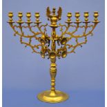 Chanukka Synagogenleuchter,Polen, um 1900, Bronze, Höhe 65 cm, 480/141/34Mindestpreis: 2200 EUR