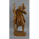 Skulptur des heiligen ChristopherusAnfang 20. Jh., Holz geschnitzt, der heilige Christopherus