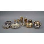 Konvolut Silberobjekte26-tlg., Becher, kleine Teller und Schalen, unterschiedliche Hersteller,