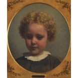 Clémentine von Wagner (1844 Linz - 1919)Bildnis eines Kindes, Öl auf Leinwand auf Platte, ovales