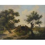 Hendrik Pieter Koekkoek(1843 Hilversum - nach 1890 England) Romantische Landschaft mit