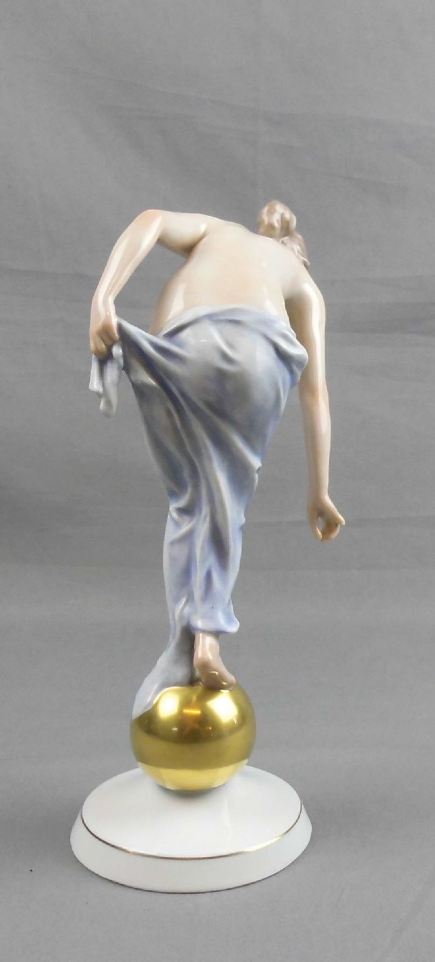 FIGUR: "Fortuna (Badende)", Porzellan, Manufaktur Rosenthal, Marke Zweigwerk Bahnhof Selb 1937; - Image 4 of 7