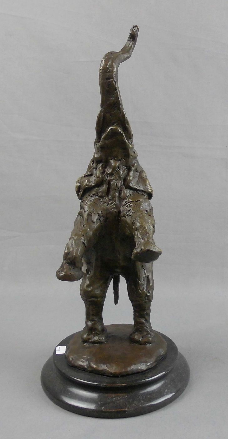 BUGATTI, REMBRANDT ANNIBALE (1884 Mailand - 1916 Paris), Skulptur: "Aufsteigender Elefant", Bronze - Image 2 of 5