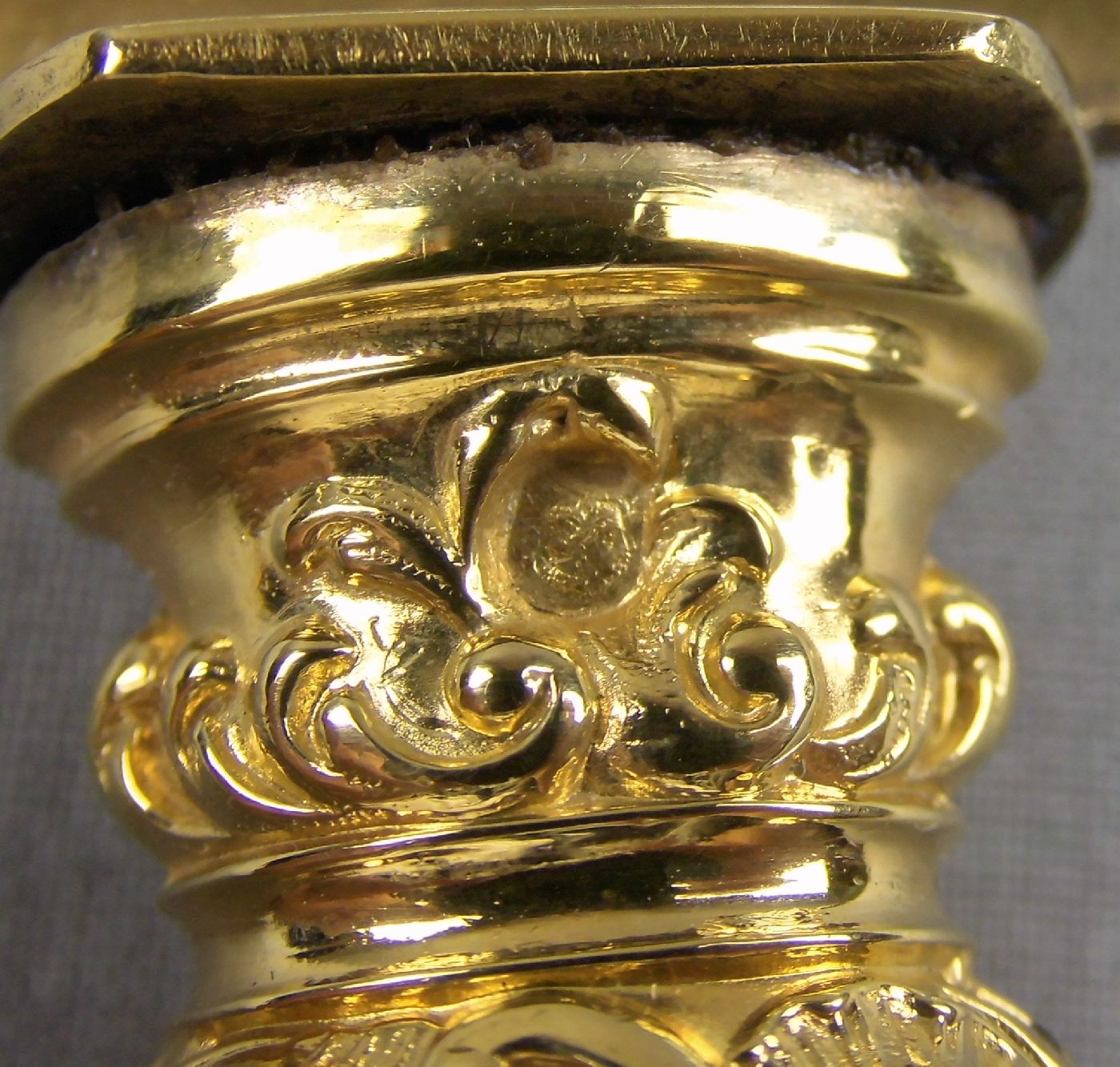 TRANCHIERBESTECK / VORLEGE - BESTECK in originaler Schatulle, 950er Silber, vergoldet, Frankreich, - Image 4 of 4
