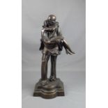 ANONYMUS (Bildhauer des 20. Jh.), Skulptur: "Harlekin und Kolumbine", Bronze, hellbraun patiniert.