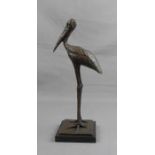 BUGATTI, REMBRANDT ANNIBALE (1884 Mailand - 1916 Paris), Skulptur: "Stehender Storch", Bronze auf