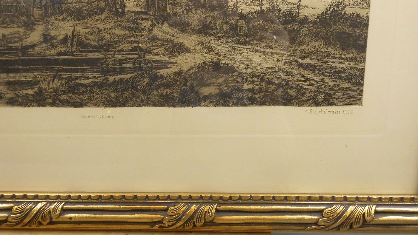 PRÄCHTIGER RAHMEN, profilierte Stuckleiste mit Akanthusblättern im Relief, darin Nachdruck einer - Image 2 of 3