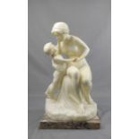 GREINER, FRITZ (Bildhauer des 19. Jh.), Skulptur: "Aphrodite und Amor / Mutter und Kind",