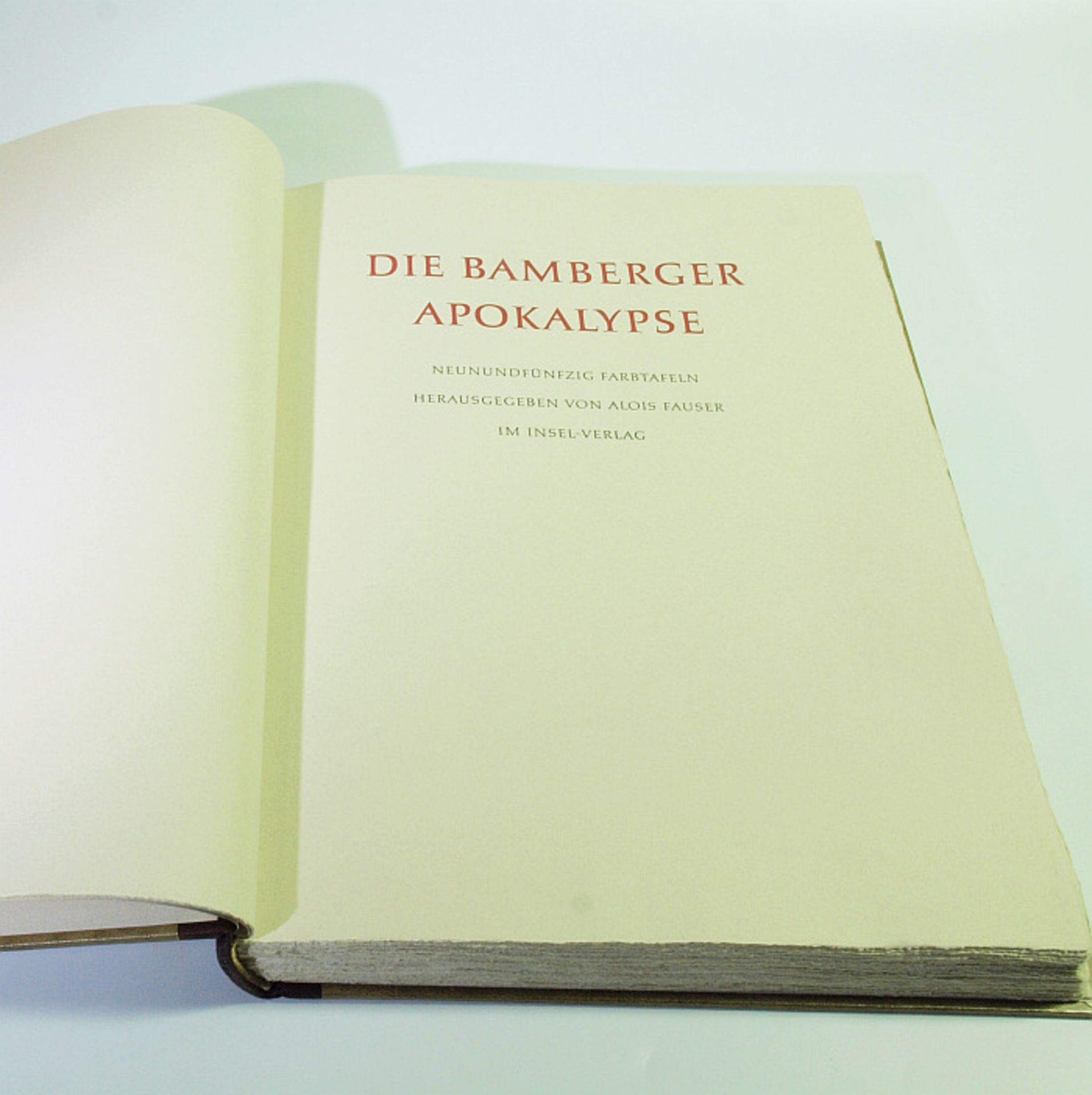 Bamberger Apokalypse.
Bamberger Apokalypse. Inselverlag. Beige Ledereinband, dunkeklbrauner