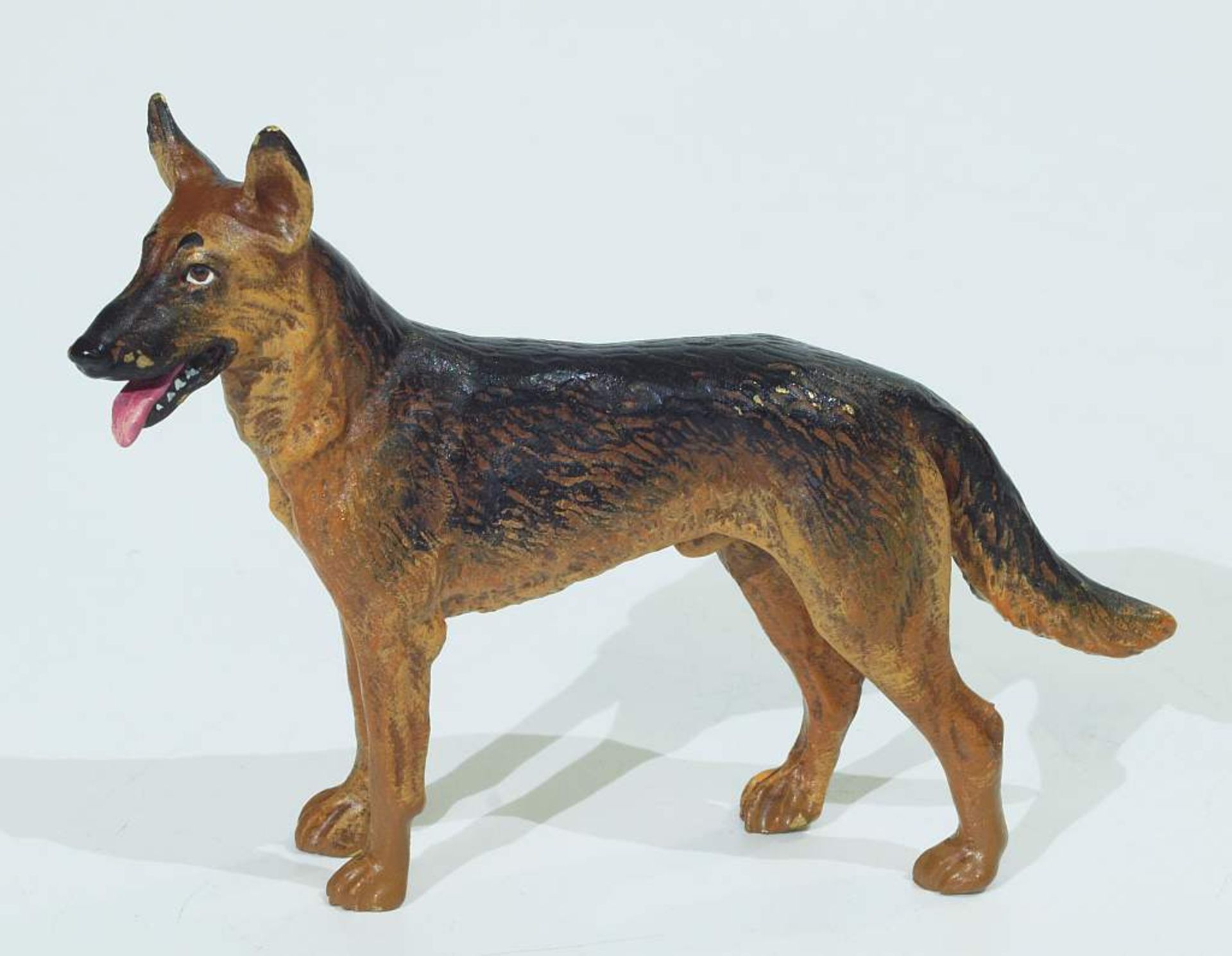 Wiener Bronze "Schäferhund". 
Wiener Bronze "Schäferhund".   Stehender junger Schäferhund, farbig - Bild 2 aus 4