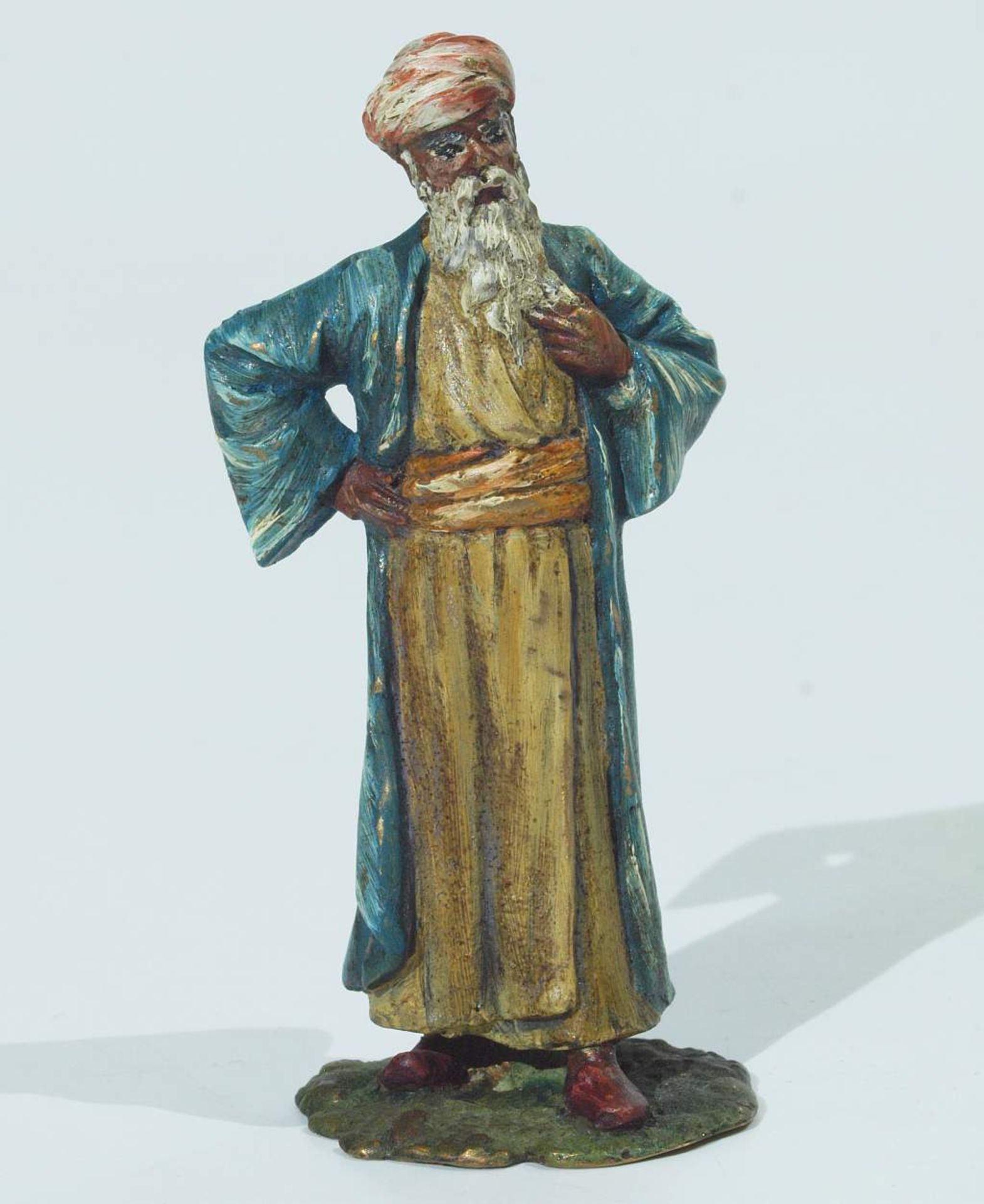 Wiener Bronze. 
Wiener Bronze. Araber, farbig staffiert, signiert "FB".  Höhe 7,5 cm. - Bild 2 aus 4