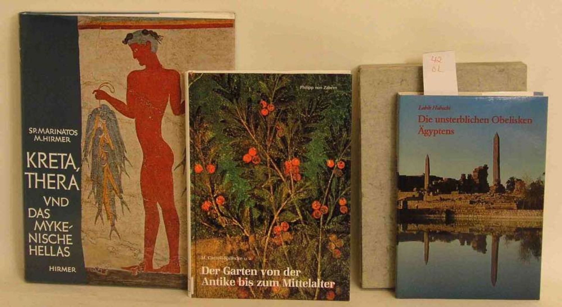 Kunst und Geschichte, vier Bücher. Dabei Habachi, Labib: "Die unsterblichen Obelisken Ägyptens".