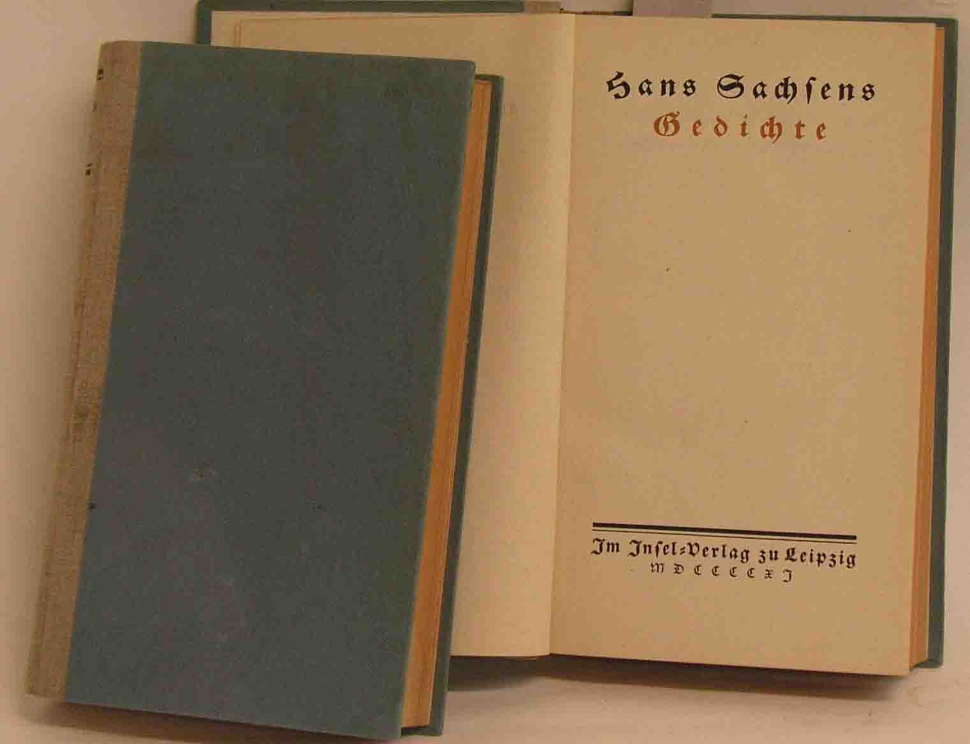 "Hans Sachsens ausgewählte Werke". Leipzig um 1920, zwei Bände.