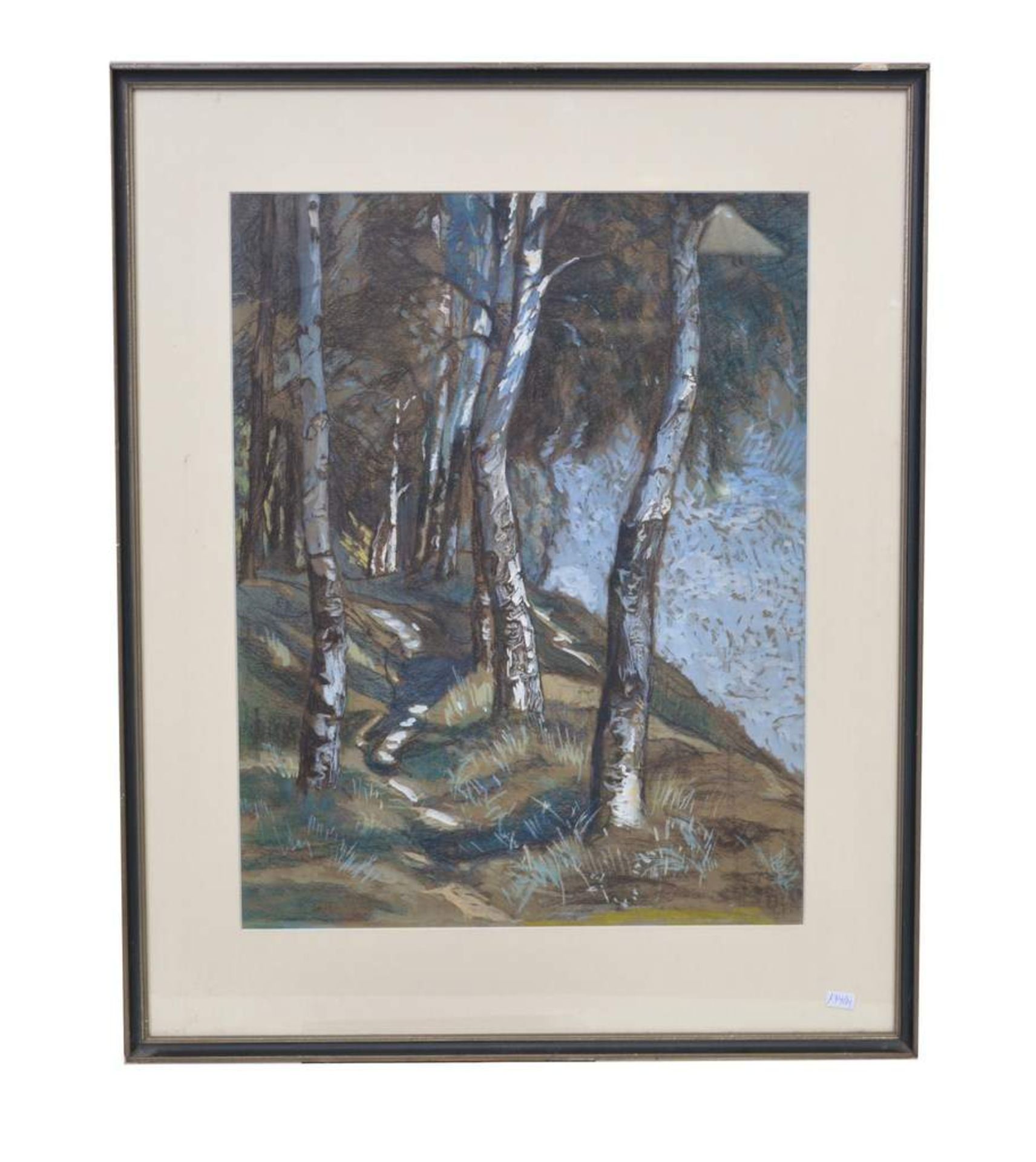 PastellzeichnungDer Birkenwald, u.r.sign., im Rahmen, 48 X 60 cmMindestpreis: 30 EUR