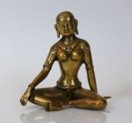 Reserve: 50 EUR        Sitzende Parvati (Tibet/Nepal) Bronze; H: 14,5 cm