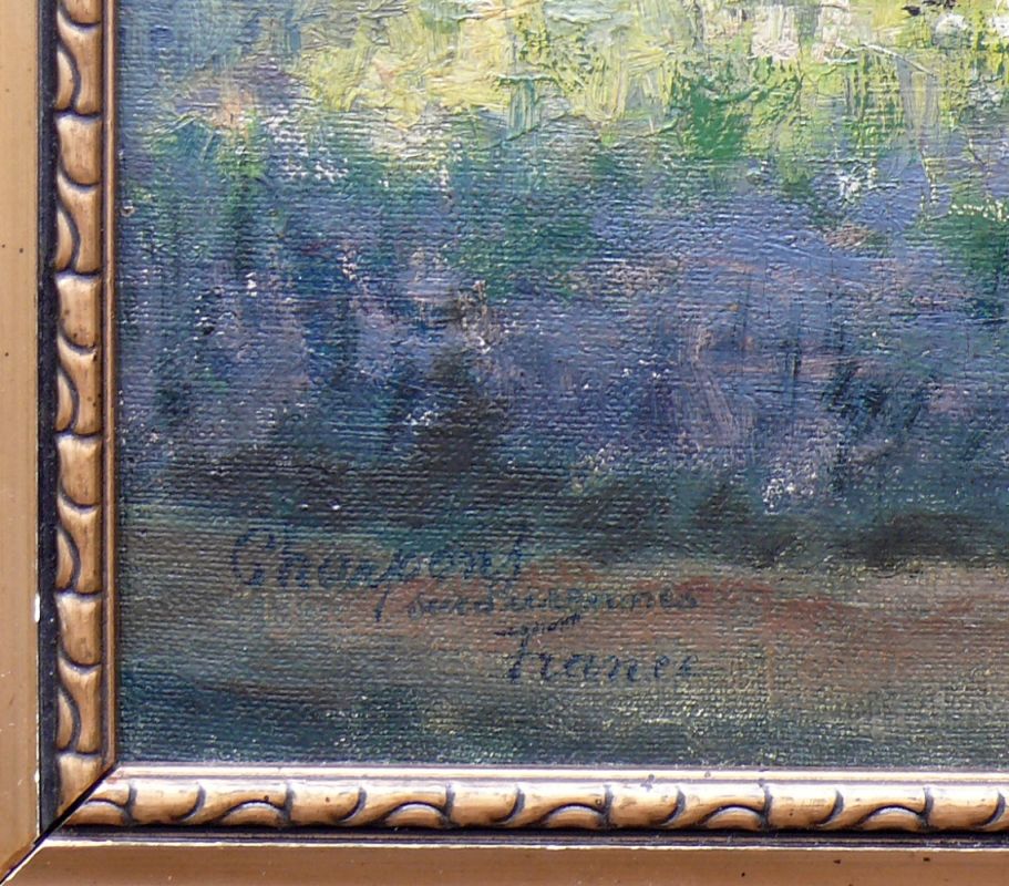 Borgmann, Resi (1861 - 1945 Berlin/Paris)"Teichlandschaft mit Wiesen u. Baumbestand"; ÖL/LW/ - Image 3 of 4