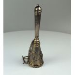 A French silver gilt Posey Holder in a fitted case. The sides embellished with Roman heads, c1870,