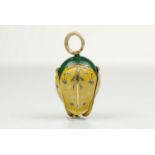 Vienna circa 1850  Constructed as a  yellow flower bud  The  3 gold  petals engraved with swags