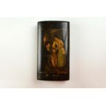 A fine cheroot case titled Hesitation signed under the lid Stobwasser fabric in Brunschweig the