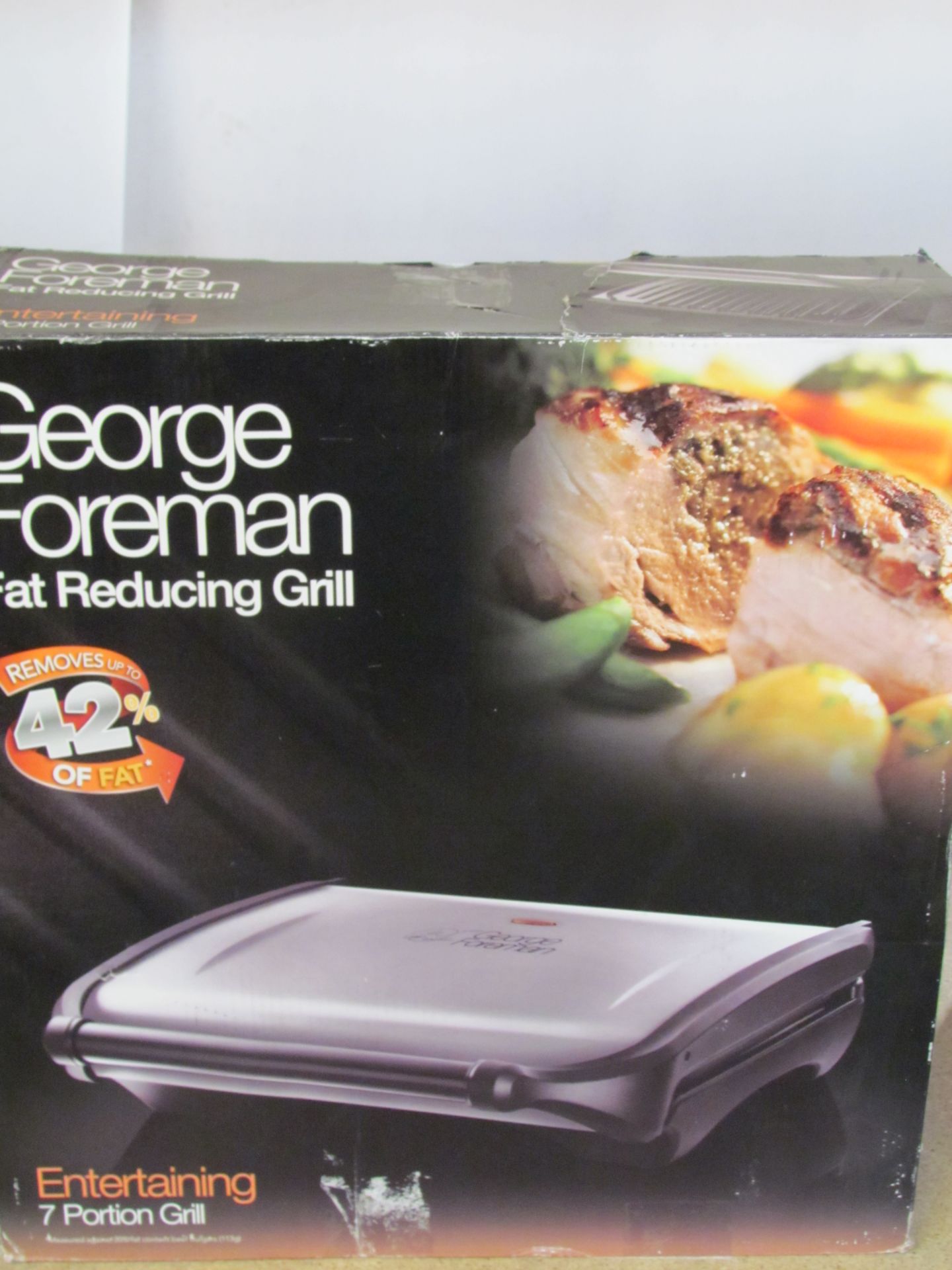 George Foreman Entertaining 7 Portion Fat Reducing Grill GFO19932 Grade A