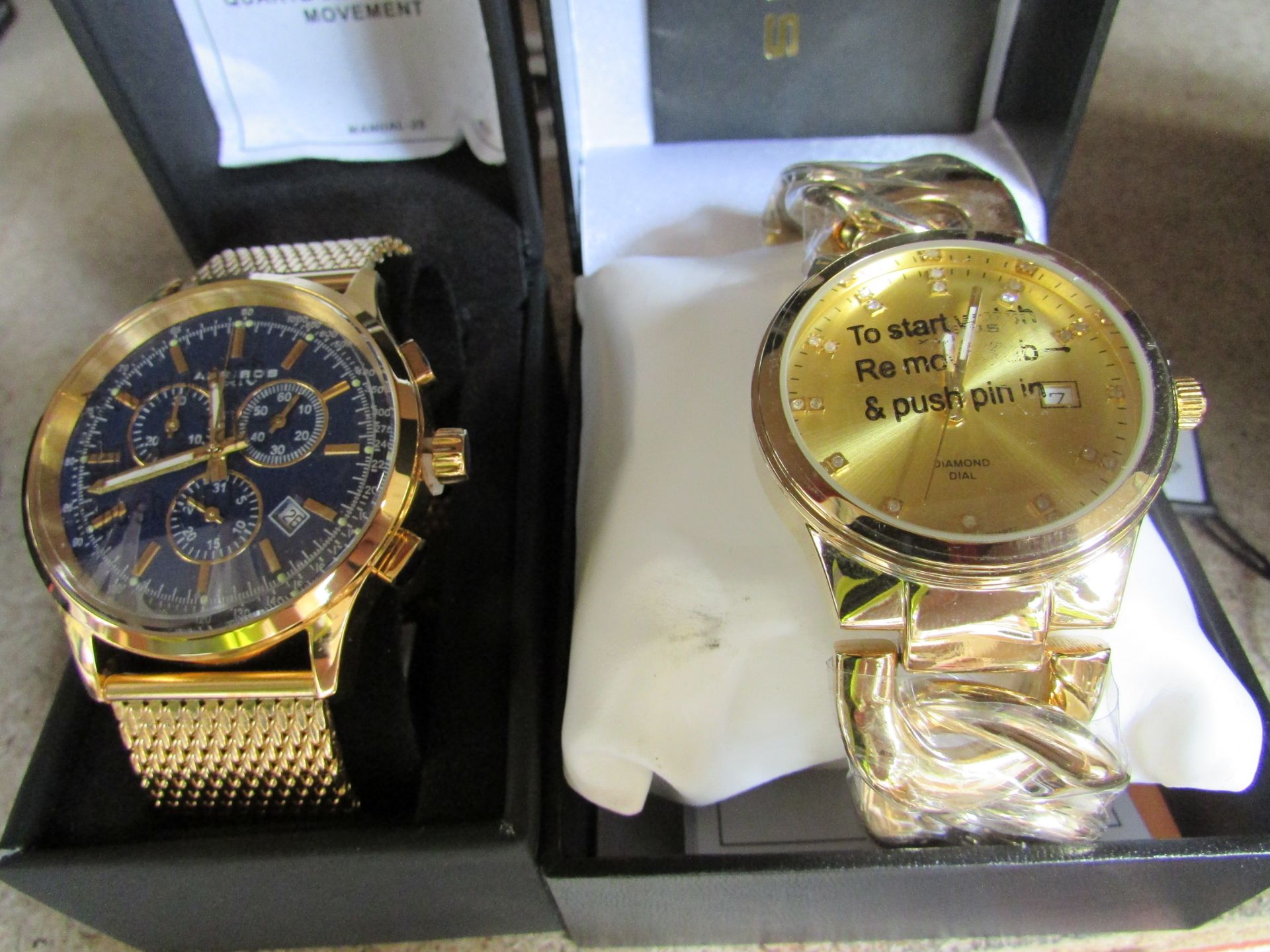 2X AKRIBOS LADIES/MENS WATCHES AK625 AK608