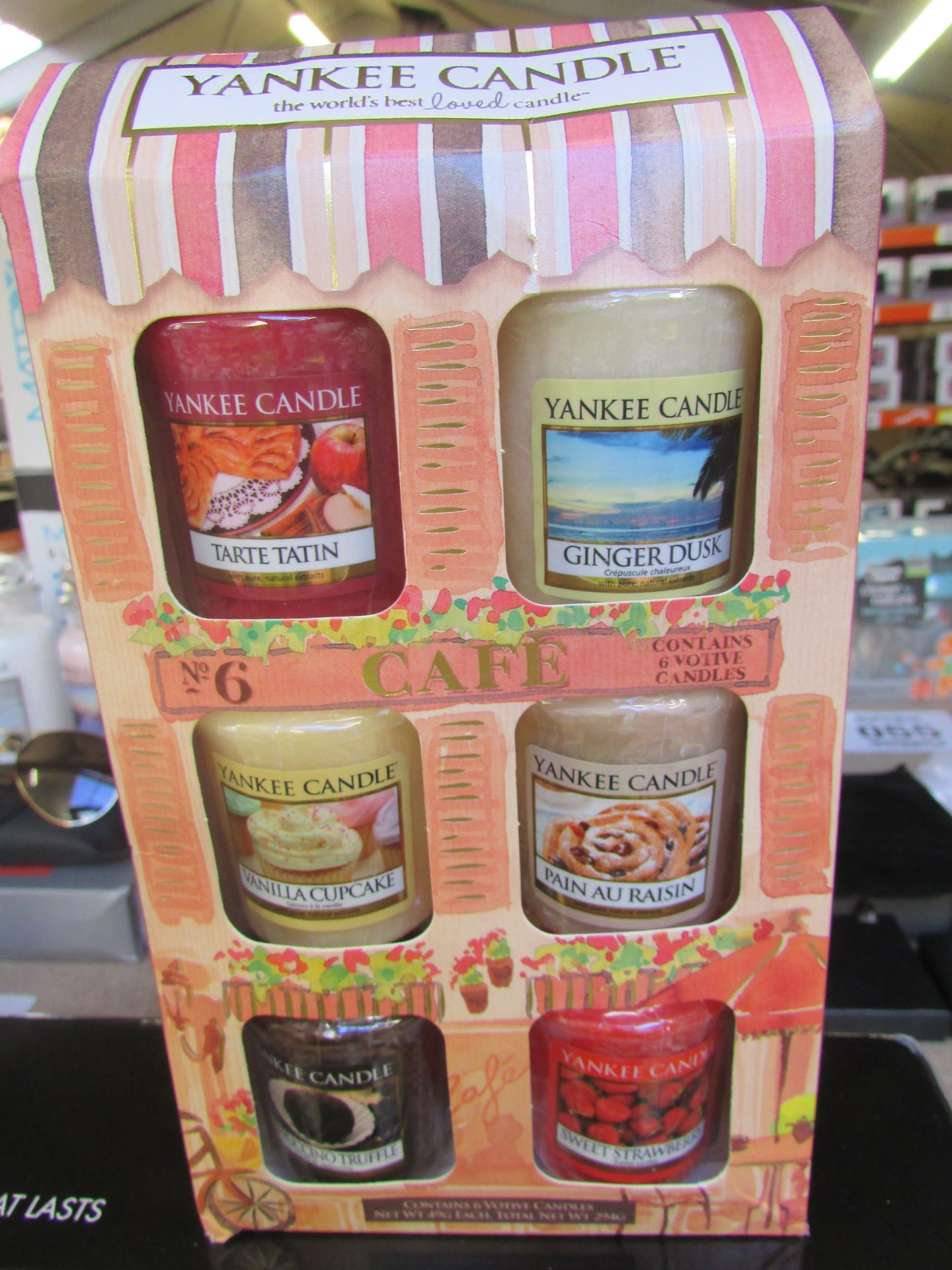 Yankee Candle 6 Votive Cafe Culture House Gift Box Set