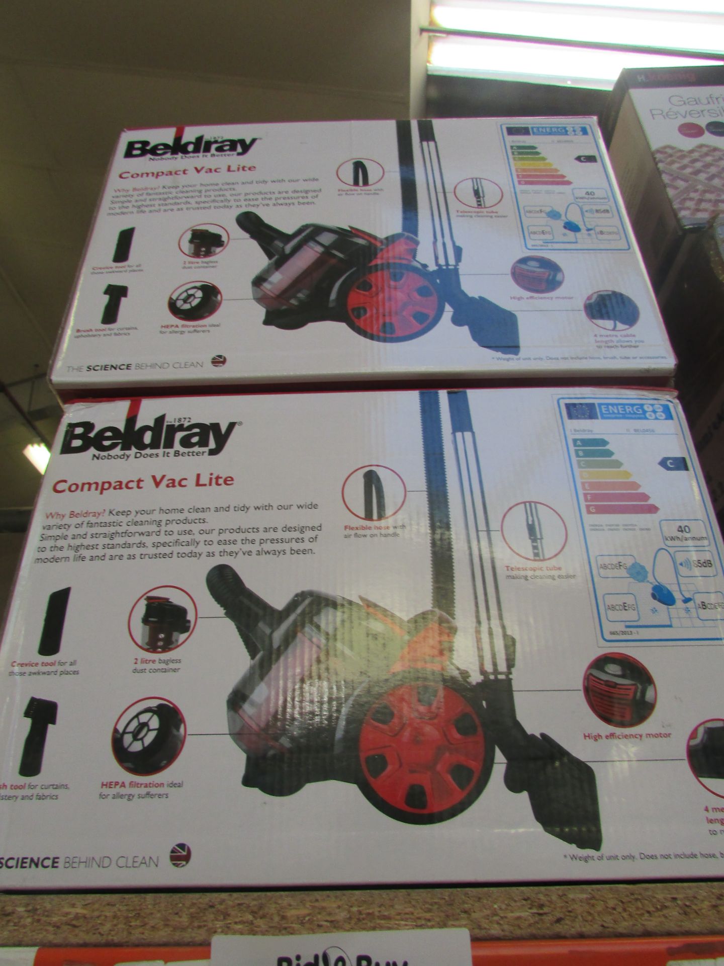 2 x Beldray Compact Vac Lite