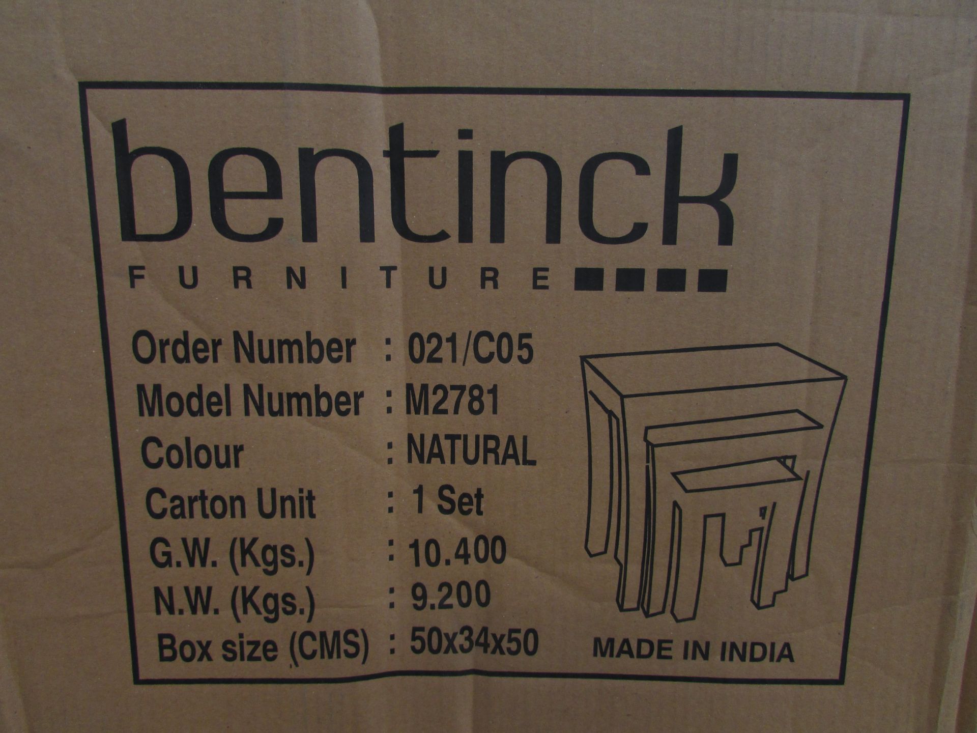 BENTINCK NEST OF 3 TABLES - Image 2 of 2
