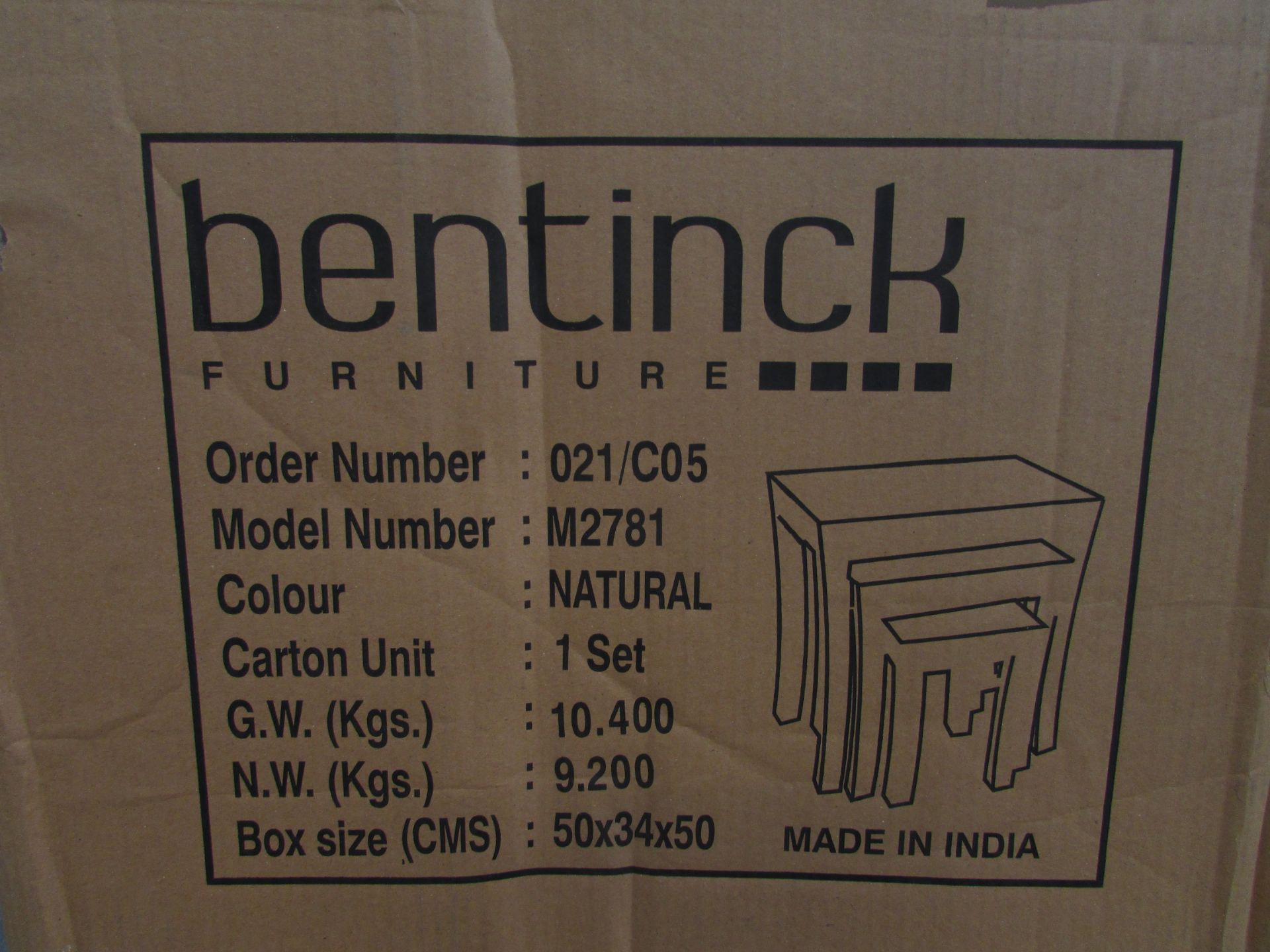 BENTINCK NEST OF 3 TABLES - Image 2 of 2