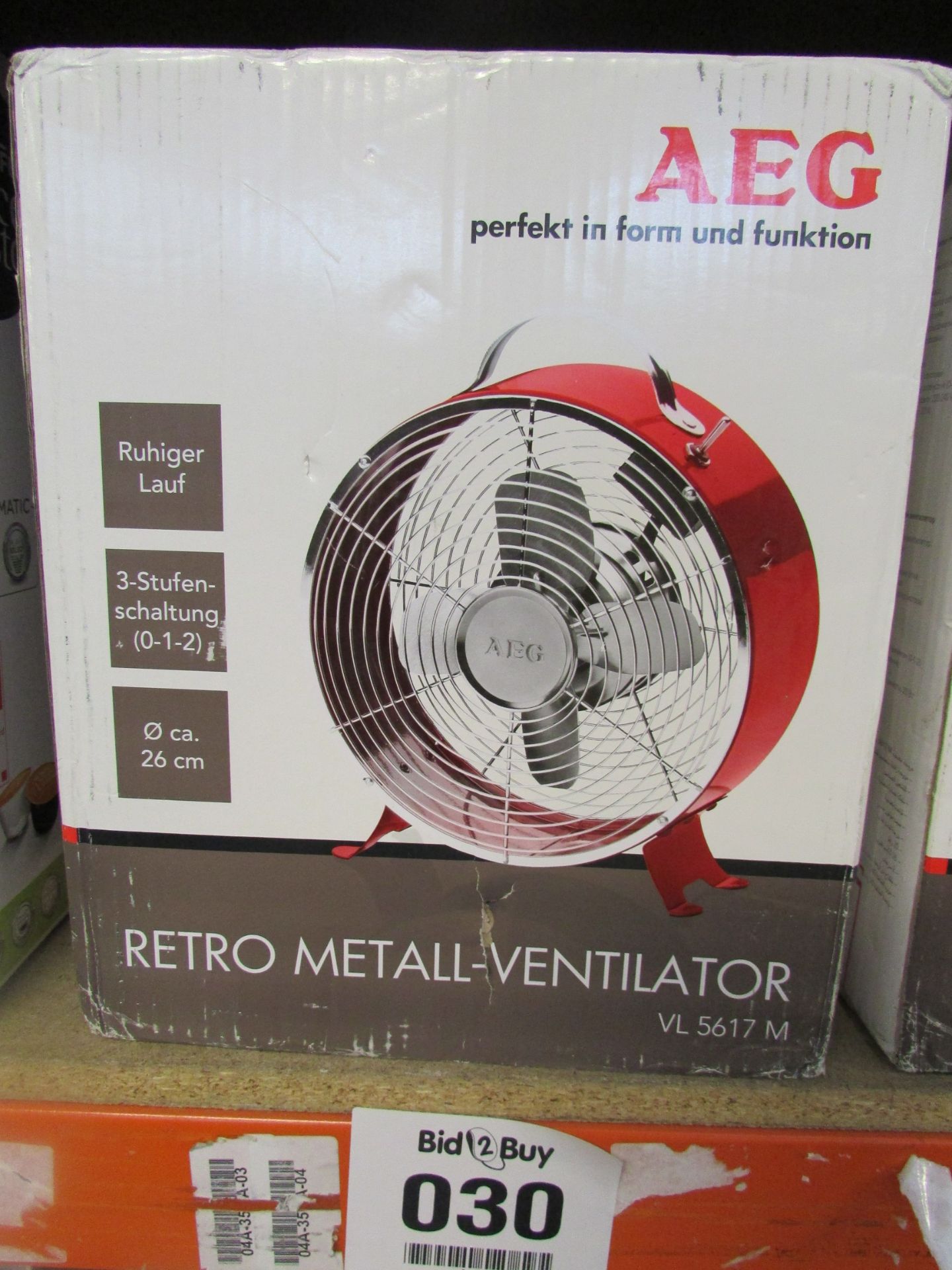 AEG RETRO METAL VENTILATOR FAN 26CM