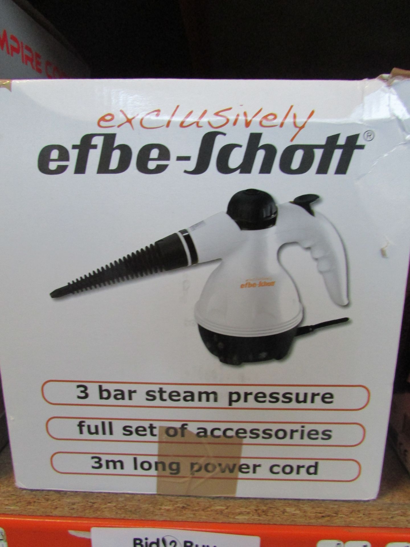 EXCLUSIVELY EFBE-SCHOTT 3 BAR STEAMER 3 METRE LONG POWER CORD