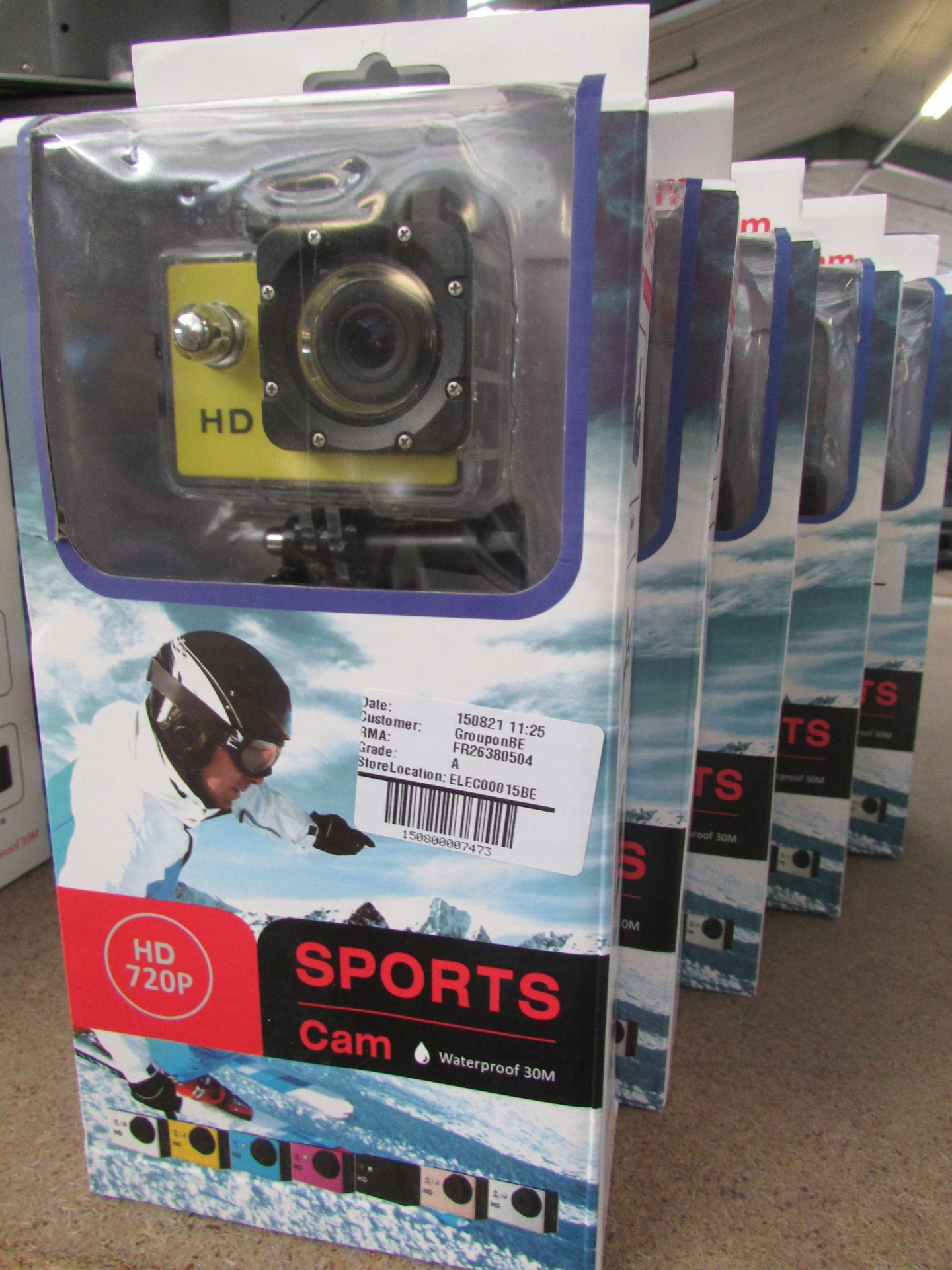 5 X Sports Cam Waterproof 30M Hd720P