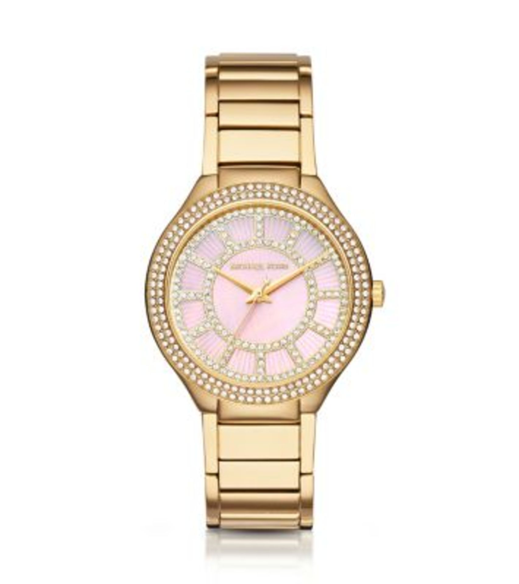 Michael Kors MK3396 Womens 37mm Gold Steel Bracelet & Case Mineral Women's Watch