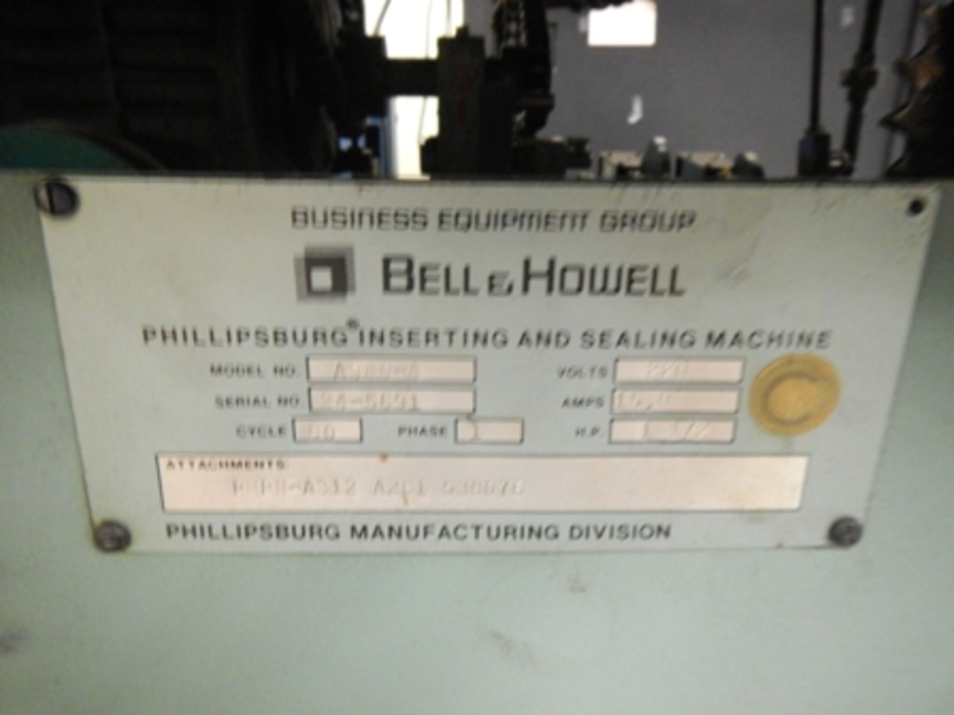 Bell & Howell A-340-4 envelope paper inserter, s/n 24-5691 - Image 3 of 3