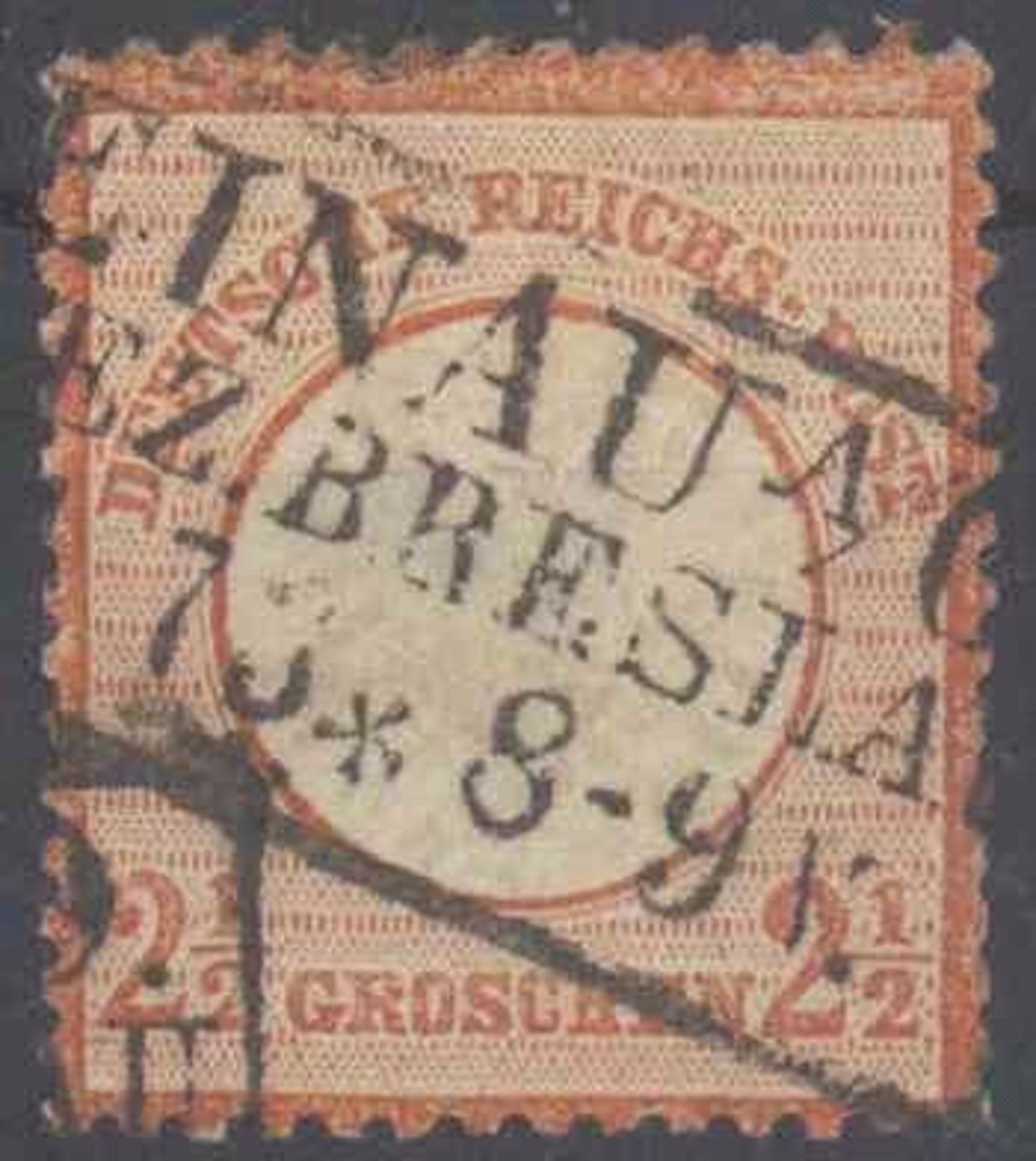 Reserve: 5 EUR        1872 Deutsches Reich, 2 1/2 Groschen Großer Schild Michelnummer 21 a , K3-