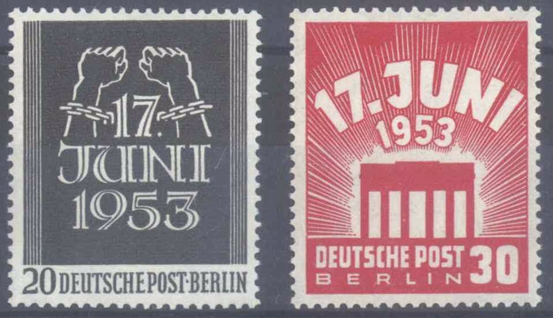 1953 Berlin, 17. JuniMichelnummern 110-111, postfrisch Luxus, der Höchstwerttiefst geprüft