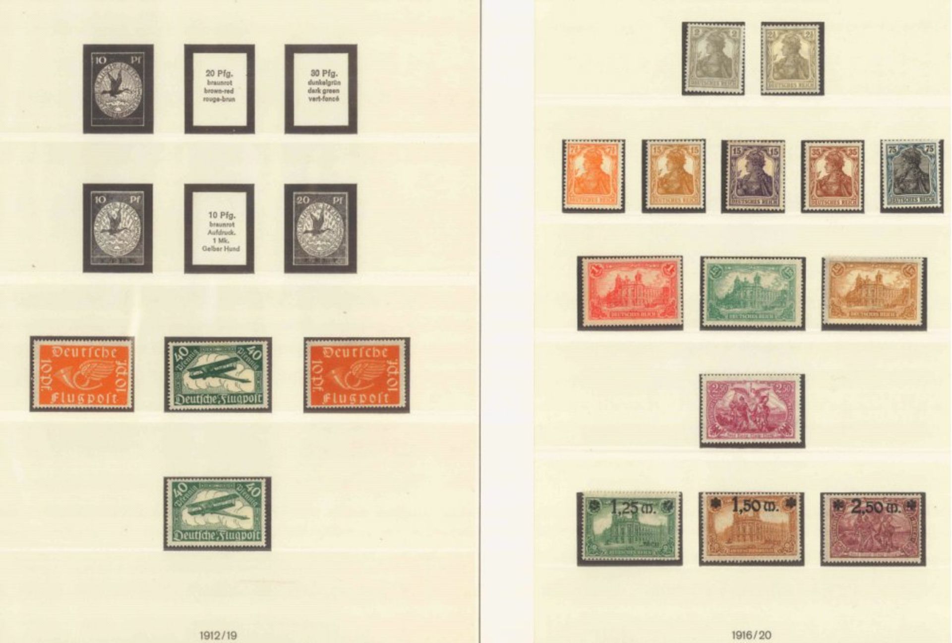 Deutsches Reich - Die Inflationszeit 1916-1923saubere postfrische, komplette Sammlung auf LINDNERT-