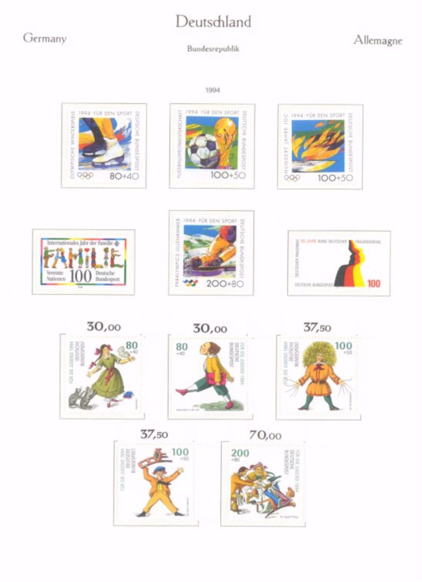 Deutschland - Sammlung mit enthaltener Nominale 120 EuroSammlungen Bund 1991-2002 postfrisch und DDR - Bild 8 aus 11
