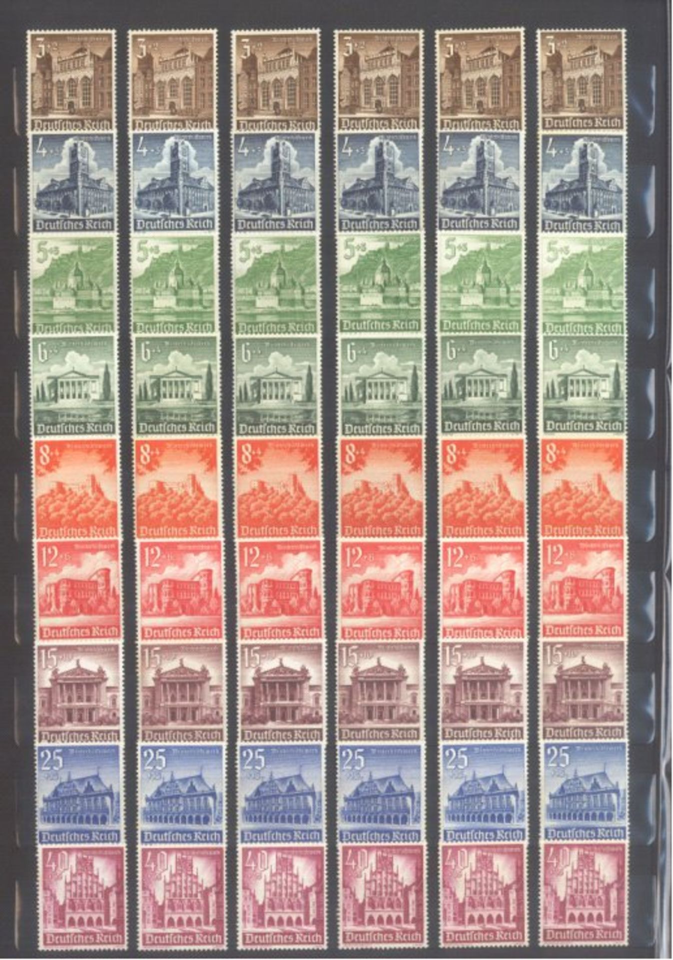 III. Reich 1935-1945, Katalogwert fast 3000,- Europostfrischer Bestand auf Steckseiten in guter - Bild 5 aus 11