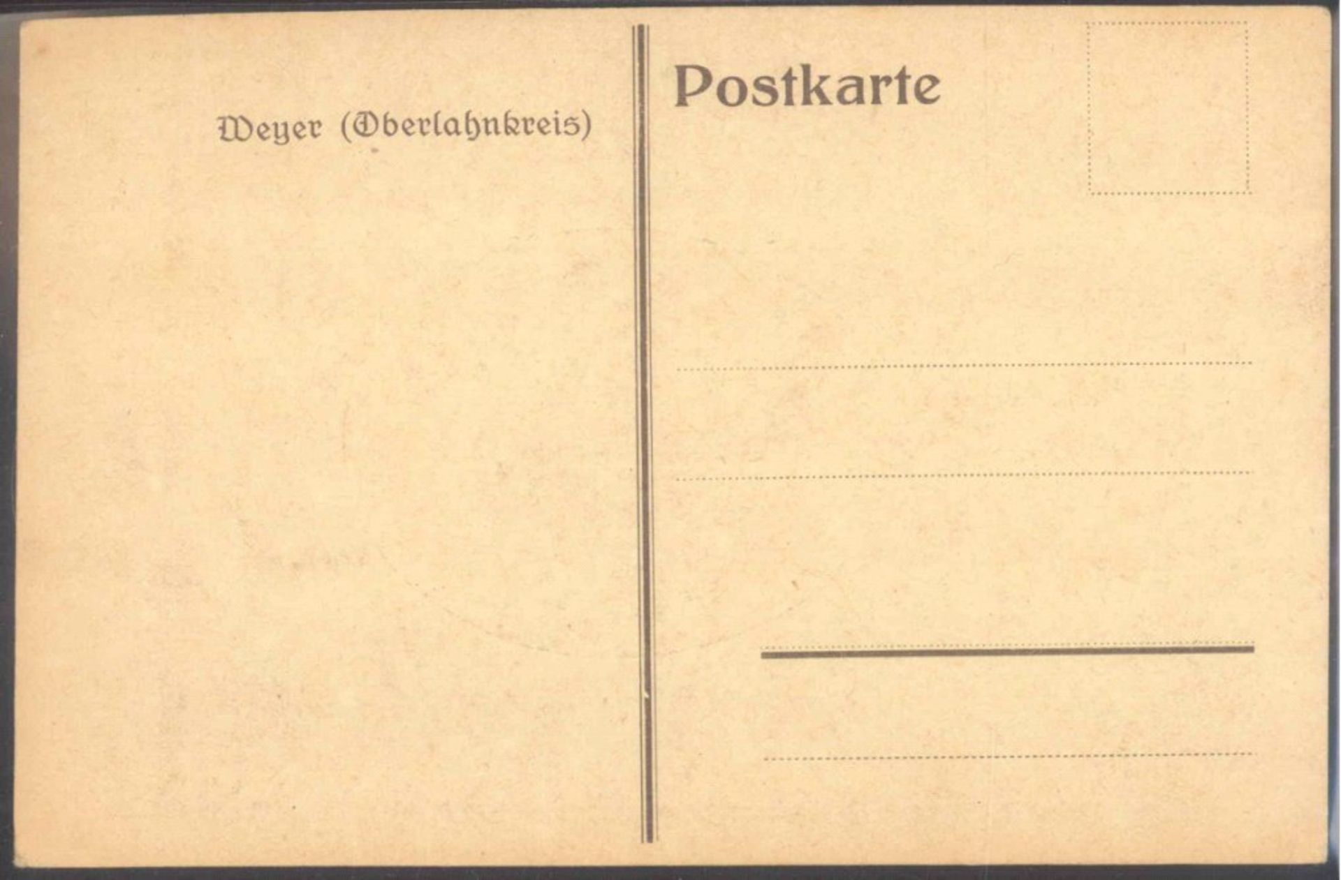 WEYER, Oberlahnkreis, Circa aus 1905-1925schwarz/weiß Ansichtskarte mit kleiner (Oval)Fotographie - Bild 2 aus 2