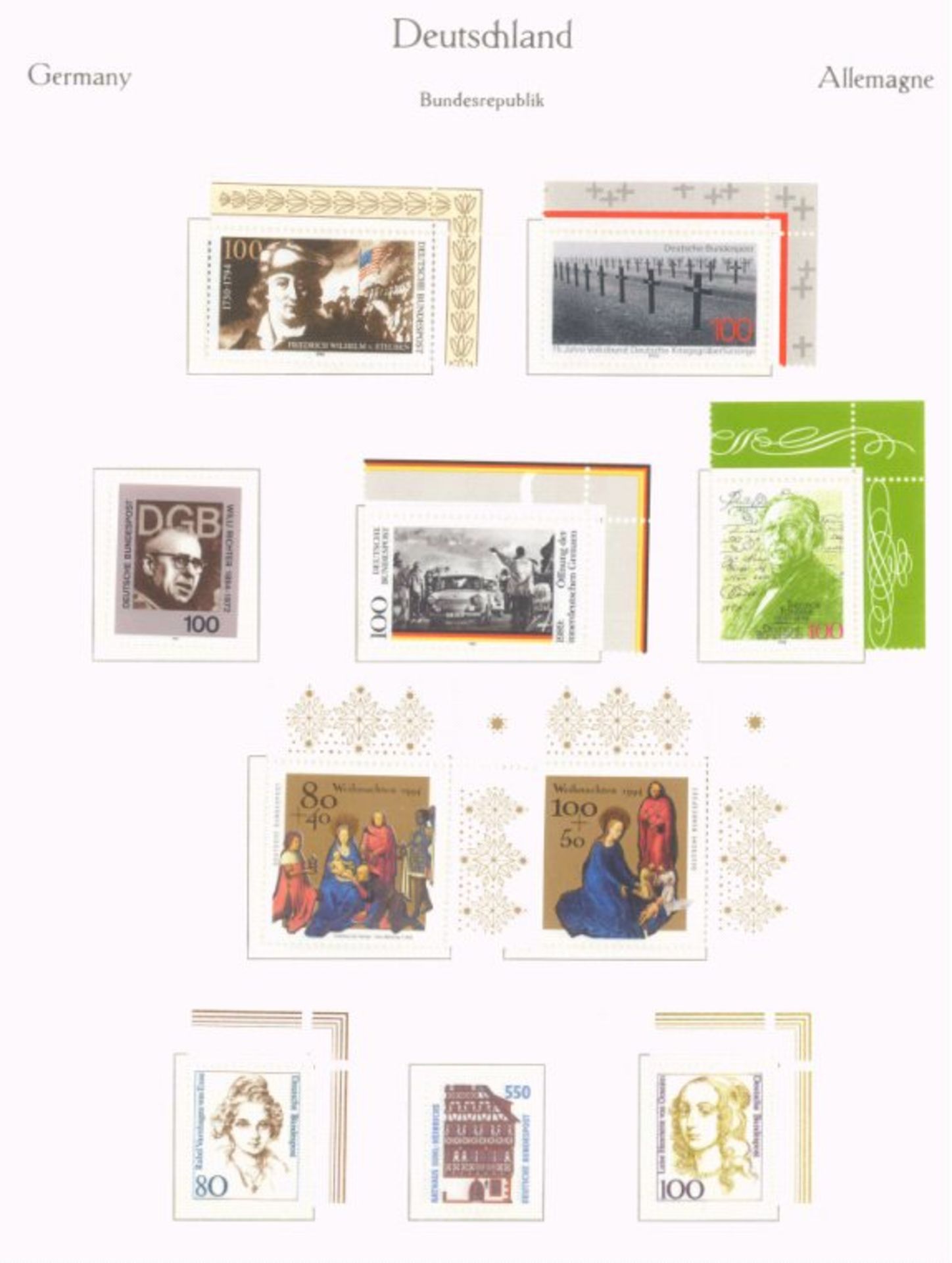 Deutschland - Sammlung mit enthaltener Nominale 120 EuroSammlungen Bund 1991-2002 postfrisch und DDR - Bild 9 aus 11