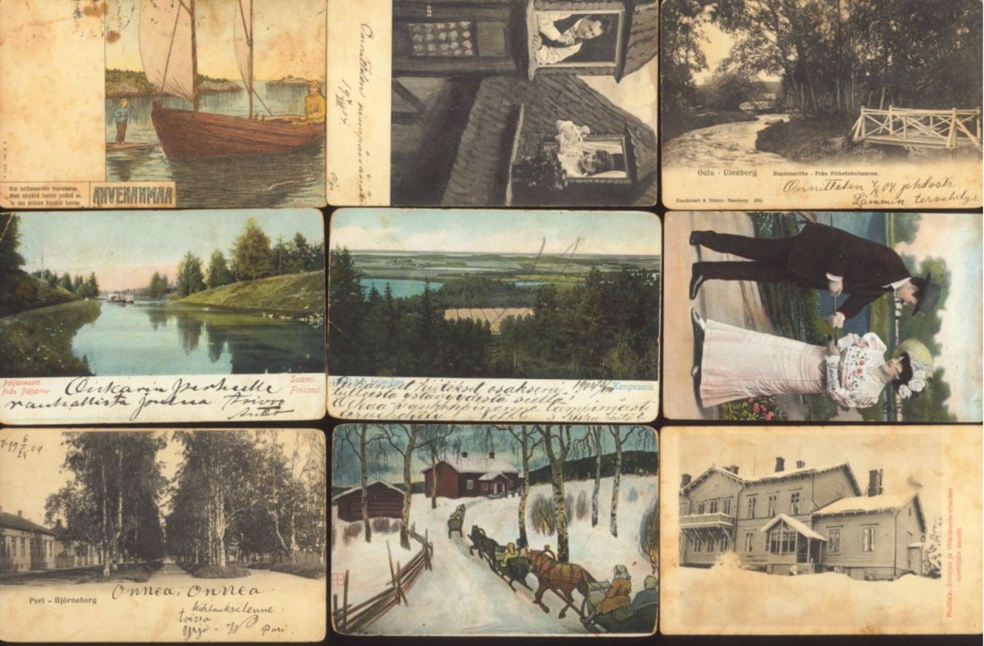 Finnland circa 1900 bis 1925über 80 Bedarfsbelege mit 98 Prozent AnsichtskartenTopographie-, - Bild 7 aus 20