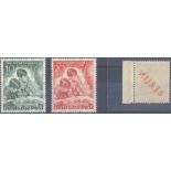 1951 Berlin, Tag der Briefmarke, Schlegel BPP, LUXUSMichelnummern 80-81, postfrisch Luxus, beide