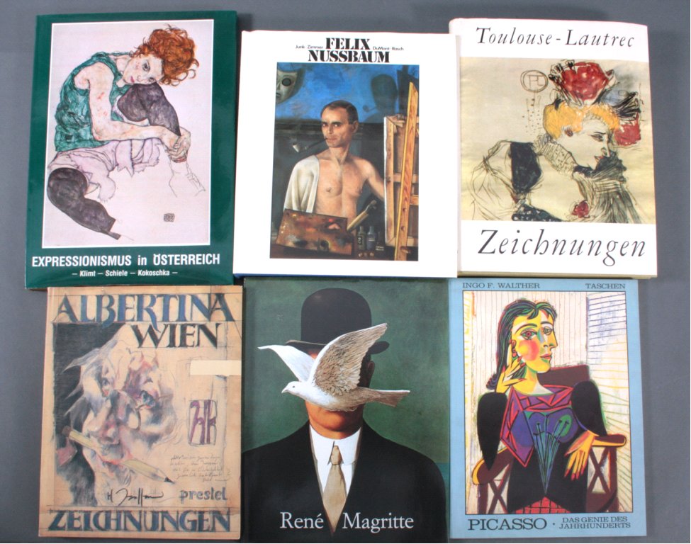 Konvolut von sechs Kunstbänden1x Horst Jansen Zeichnungen von Walter Koschatzky, 3. Aufl.,Prestel