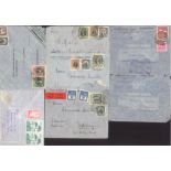 Chile 1932-1967; Belegeposten,dabei CATCHET Stempel "CONDOR"28 Luftpostbriefe aus Chile nach dem