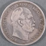 Deutsches Reich, 5 Mark Wilhelm  von 1876 BIn vorzüglichMindestpreis: 10 EUR